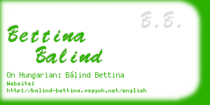 bettina balind business card