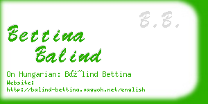 bettina balind business card